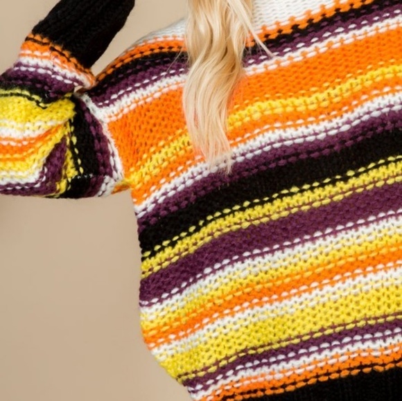 BOGO FREE! Gorgeous striped thick knit sweater - Picture 7 of 8